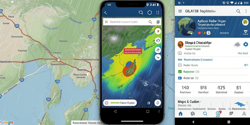 Tampilan antarmuka GILA138 yang menampilkan data radar hujan secara real-time.