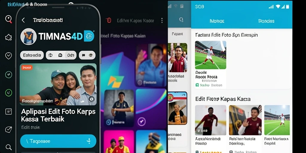 Antarmuka TIMNAS4D untuk editing foto kertas kaca yang memukau.